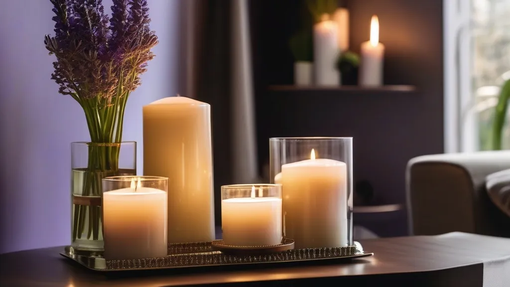 Świece zapachowe z nutami lawendy, trawy cytrynowej i geranium